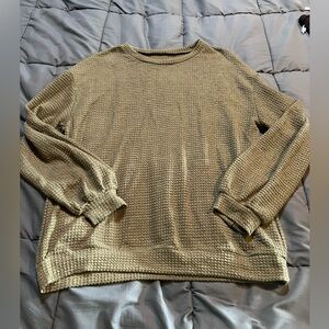 Waffle knit sweater